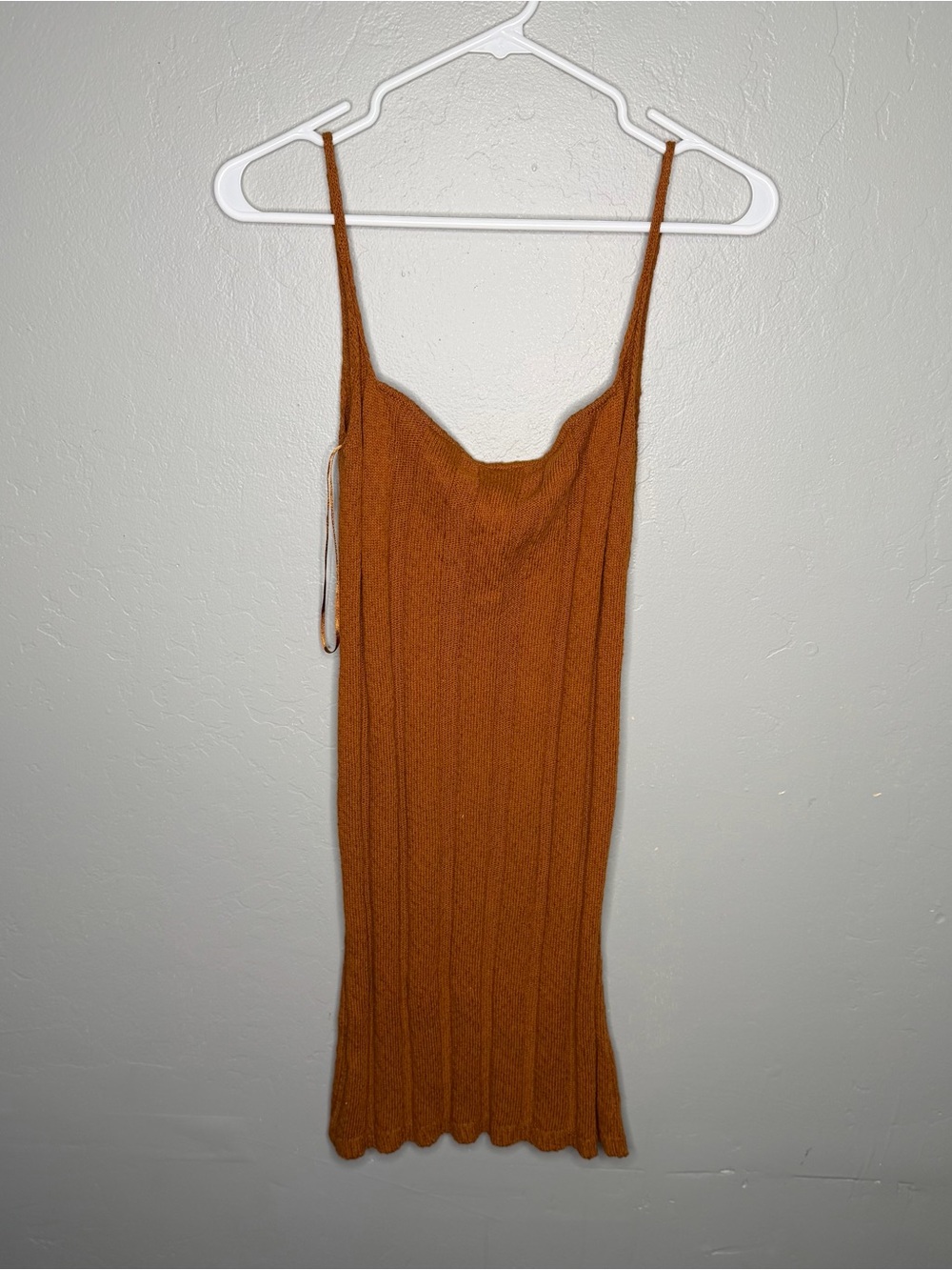 Free People Stellar Sweater Mini Dress in Sudan Brown M
